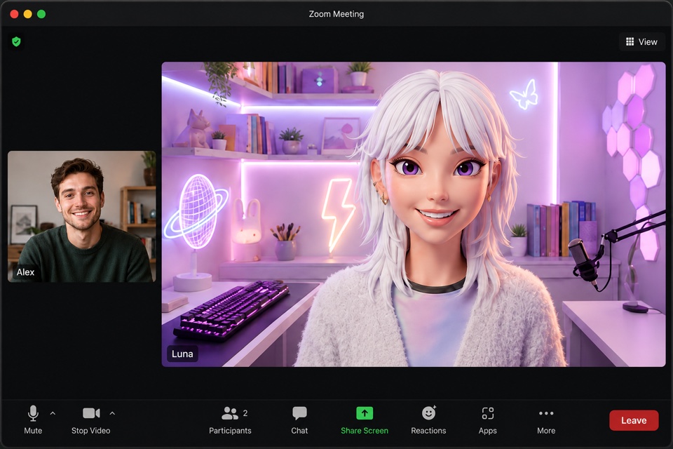 atula in a live video call